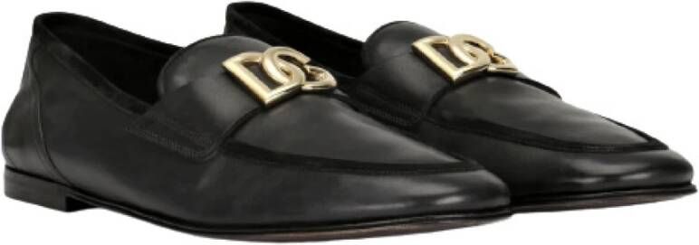 Dolce & Gabbana Zwarte platte schoenen voor dames Black Heren