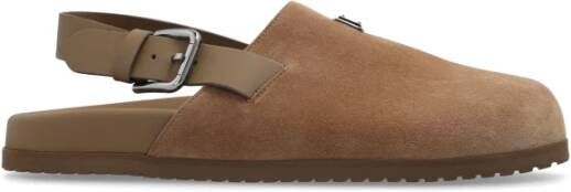Dolce & Gabbana Suède pantoffels Brown Heren