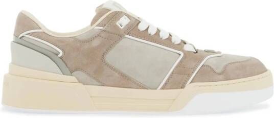 Dolce & Gabbana Suede Roma Sneakers voor Mannen Beige Heren