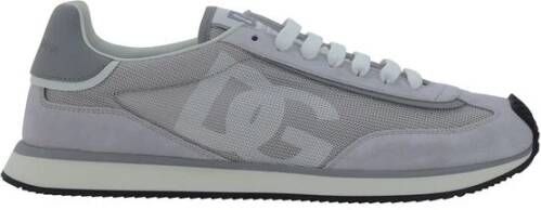Dolce & Gabbana Lage sneakers met suède inzetstukken Gray Heren