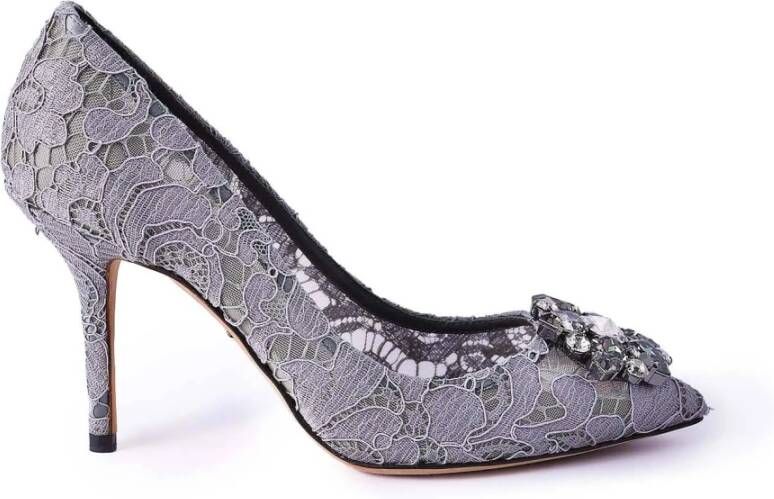 Dolce & Gabbana Taormina Juweel Hakken Schoenen Gray Dames