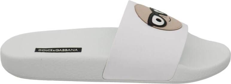 Dolce & Gabbana Teenslippers Sliders Wit Dames