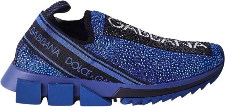 Dolce & Gabbana Termostrass Sneakers voor vrouwen Blue Dames