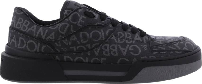 Dolce & Gabbana Zwarte Sneakers Aw22 Leren Rubberen Zool Black Heren - Foto 2