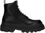 Dolce & Gabbana Trek Leren Gevechtslaarzen Black Heren - Thumbnail 1