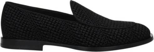 Dolce & Gabbana Velvet Slip-On Loafer met Logo