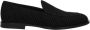 Dolce & Gabbana Velvet Slip-On Loafer met Logo - Thumbnail 1