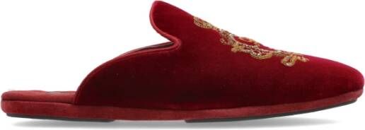Dolce & Gabbana Velvet Slippers with Embroidery