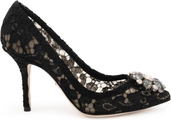 Dolce & Gabbana Belluci pumps dames leer metaal(overige ) Glas linnen vlas kalfsleer 35 5 Zwart