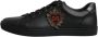 Dolce & Gabbana Versierde Hart Leren Sneakers - Thumbnail 1