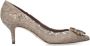 Dolce & Gabbana Beige Kant Puntige Enkellaarzen Gray Dames - Thumbnail 1