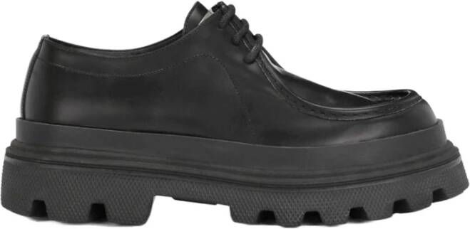 Dolce & Gabbana Elegante Zwarte Veterschoenen voor Heren Black Heren