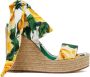 Dolce & Gabbana Sandalen met Bloemenprint en Sleehak Multicolor Dames - Thumbnail 1