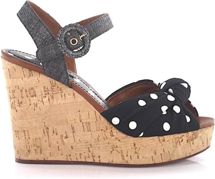 Dolce & Gabbana Verhoog je stijl met Budapester Wedges Black Dames