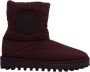 Dolce & Gabbana Bordeaux Nylon Boots Padded Mid Shoes Brown Heren - Thumbnail 1