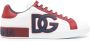 Dolce & Gabbana Wit leren lage sneakers met rode hiel Multicolor Heren - Thumbnail 1
