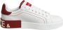 Dolce & Gabbana Wit Rood Logo Patch Dames Sneakers Schoenen White Dames - Thumbnail 11