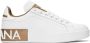 Dolce & Gabbana Wit Goud Portofino Sneakers - Thumbnail 1