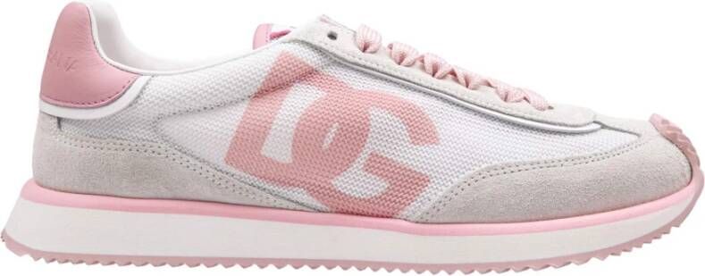 Dolce & Gabbana Witte Sneakers Versterkte Neus Veters Multicolor Dames