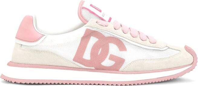 Dolce & Gabbana Witte Sneakers Versterkte Neus Veters Multicolor Dames