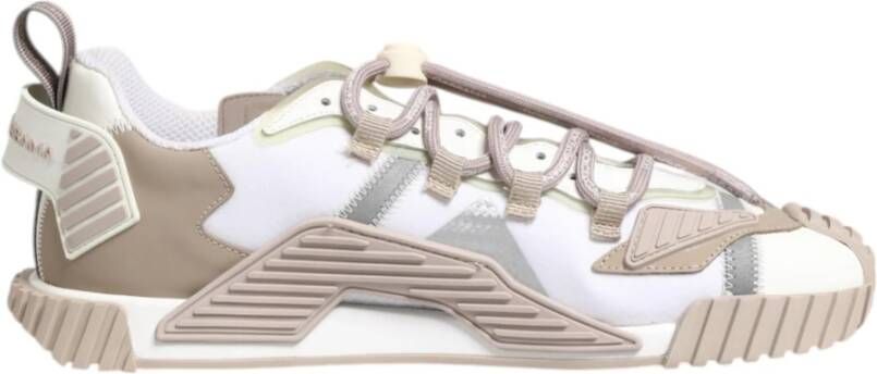 Dolce & Gabbana Witte Beige NS1 Sneakers Schoenen