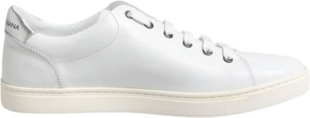 Dolce & Gabbana Witte Crown Bee Lage Sneakers