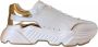 Dolce & Gabbana Witte Gouden Daymaster Leren Sneakers - Thumbnail 1