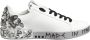Dolce & Gabbana Witte Kristal Logo Portofino Sneakers - Thumbnail 1