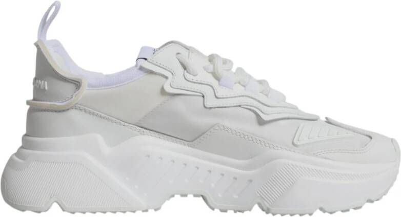 Dolce & Gabbana Witte Daymaster lage sneakers van kalfsleer White Heren