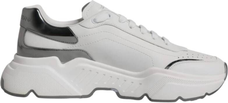 Dolce & Gabbana Witte lage sneakers met rubberen zool