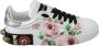 Dolce & Gabbana Kristalversierde Bloemenleren Sneakers Multicolor Dames - Thumbnail 3