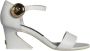 Dolce & Gabbana Nappa Leather Sandals With Geometric Heel Wit Dames - Thumbnail 1