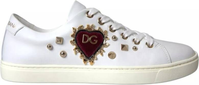 Dolce & Gabbana Witte Portofino Sacred Heart Sneakers Dames Schoenen