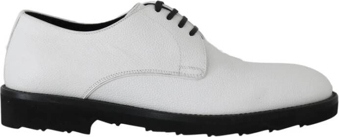 Dolce & Gabbana Witte Leren Derby Jurk Schoenen White Heren - Foto 5