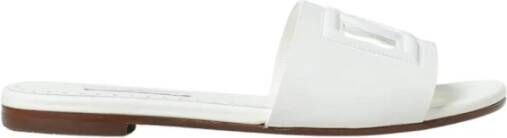 Dolce & Gabbana Witte Leren Kindersandalen