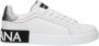 Dolce & Gabbana Witte Leren Lage Top Logo Sneakers - Thumbnail 1