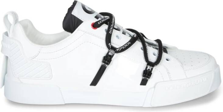 Dolce & Gabbana Witte leren low-top sneakers