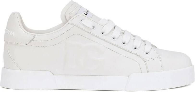 Dolce & Gabbana Witte Leren Portofino Sneakers