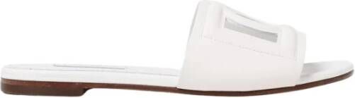 Dolce & Gabbana Witte leren slippers