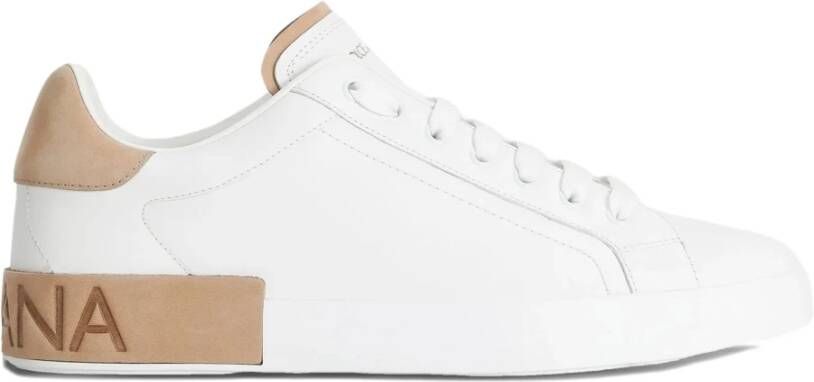 Dolce & Gabbana Witte Leren Sneaker