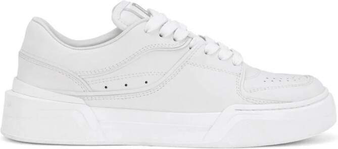 Dolce & Gabbana Witte Leren Sneakers Aw23 Collectie White Dames