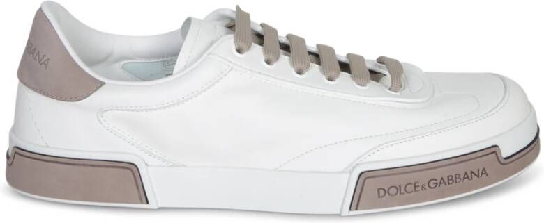 Dolce & Gabbana Portofino Yatch Sneakers Wit Duif Grijs White Heren