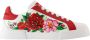 Dolce & Gabbana Witte Leren Sneakers Strobel Stijl - Thumbnail 1