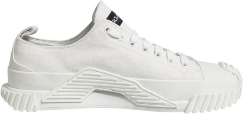 Dolce & Gabbana Witte Logo Print Lage Top Sneakers