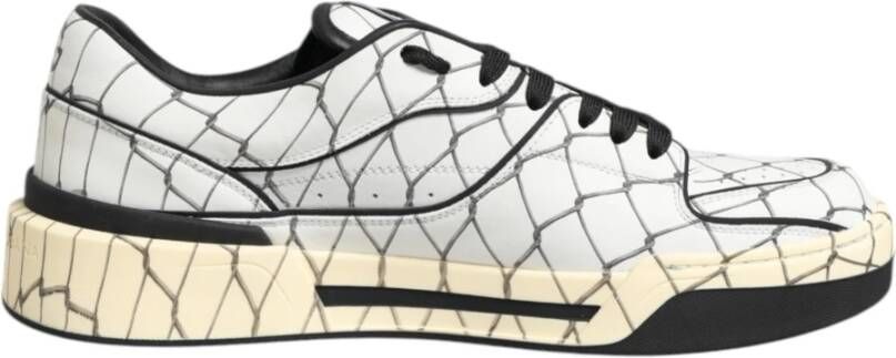 Dolce & Gabbana Witte Logo Print Lage Top Sneakers