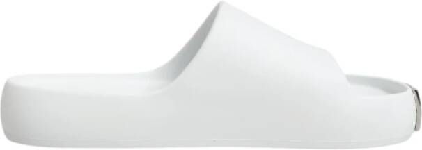 Dolce & Gabbana Witte Logo Slides Sandalen voor Mannen