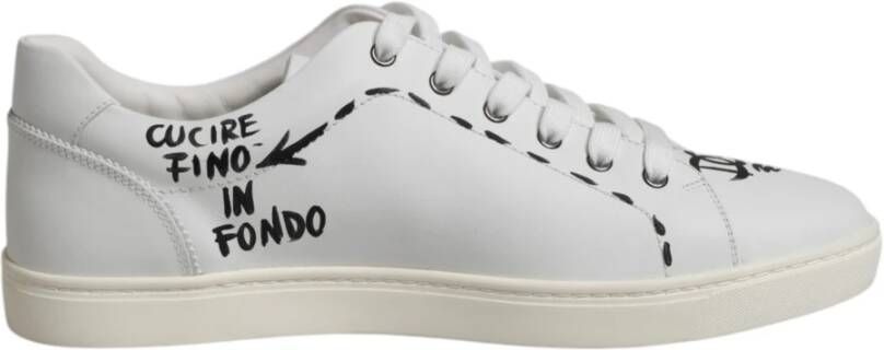 Dolce & Gabbana Witte Londen Kalfsleren Sneakers