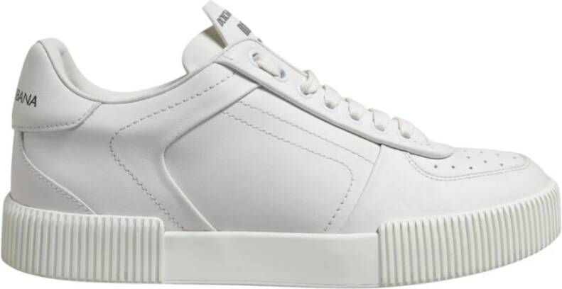 Dolce & Gabbana Witte Miami Leren Lage Top Sneakers
