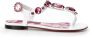 Dolce & Gabbana Leren Sandaal met Geometrische Print en Borduursel Multicolor Dames - Thumbnail 1