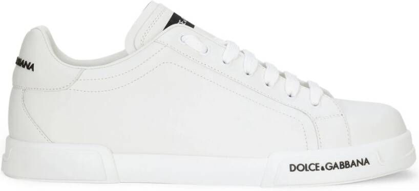 Dolce & Gabbana Witte platte schoenen White Heren